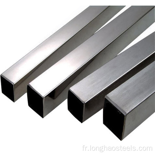 Rielle métallique carrée en acier inoxydable massif 316